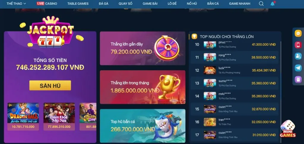 Hình ảnh một người chơi ăn mừng chiến thắng jackpot lớn trên máy slot game